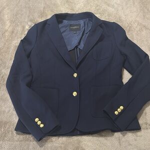 Banana Republic Woman’s Classic Fit Navy Blazer with Gold Buttons